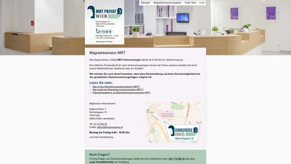 Website Screenshot: MRT Magnetresonanz 11 - MRT 1030 Wien - MRT Magnetresonanz Wien - Date: 2023-06-23 12:07:30