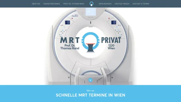 Website Screenshot: Privatordination Univ. Prof. Dr. Thomas Rand - Magnetresonanz MRT Termin ohne Wartezeit | Prof. Dr. Thomas Rand, 1220 Wien - Date: 2023-06-14 10:43:59