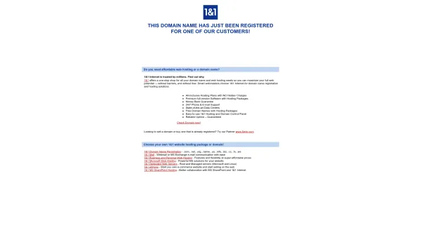 Website Screenshot: MRT Information Management GmbH - Web hosting, domain name registration and web services by 1&1 Internet - Date: 2023-06-14 10:37:38