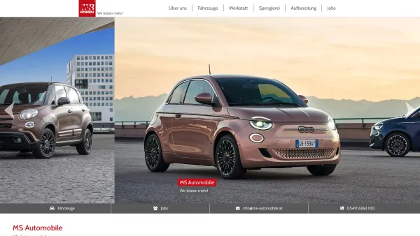 Website Screenshot: MS Automobilewir leisten mehr - MS Automobile: Ihr Fiat-, Fiat Professional & Abarth Partner im Tiroler Oberland - Date: 2023-06-23 12:07:30