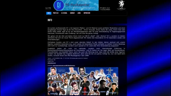 Website Screenshot: MS Musikagentur - MS-Musikagentur - Date: 2023-06-23 12:07:30