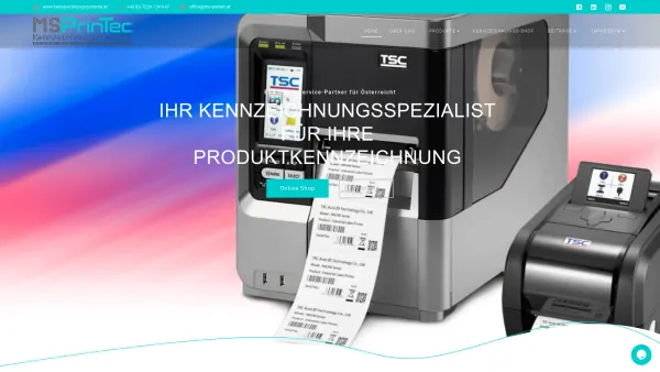 Website Screenshot: MS-Printec Kennzeichnungstechnik - Beschriftungssystem - MS Printec Kennzeichnungstechnik - Date: 2023-06-14 10:43:59