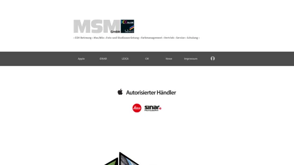 Website Screenshot: msm know how und lösungen für digitale fotografie und grafische industrie - MSM GmbH  Salzburg  AUSTRIA - Date: 2023-06-23 12:07:30