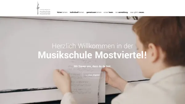 Website Screenshot: Musikschule Mostviertel Aschbach Markt Aktuelle Information - Musikschule Mostviertel - Date: 2023-06-23 12:07:30