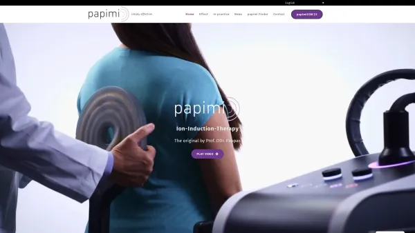 Website Screenshot: MTG Medizinisch technische Geräte GmbH - papimi | More than 30 years of worldwide success with Ion-Induction-Therapy in human and veterinary medicine - Date: 2023-06-14 10:44:01