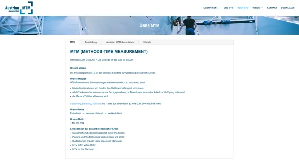 Website Screenshot: Österreichische MTM-Vereinigung MTM Austria - Austrian MTM Association - Date: 2023-06-23 12:07:30