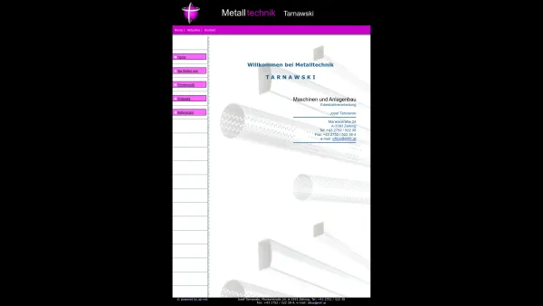 Website Screenshot: MTT Metalltechnik Metall Technik Tarnawski - Metall - Technik Tarnawski - Date: 2023-06-23 12:07:33