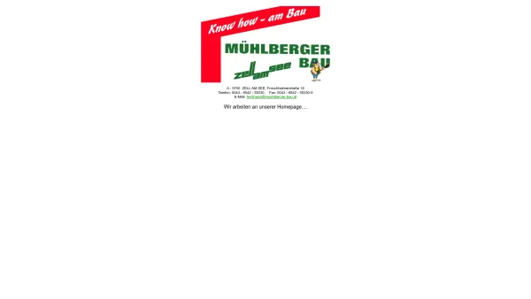 Website Screenshot: Know how am Bau Gesellschaft Mühlberger-Bau - Mühlberger-Bau - Date: 2023-06-23 12:07:33