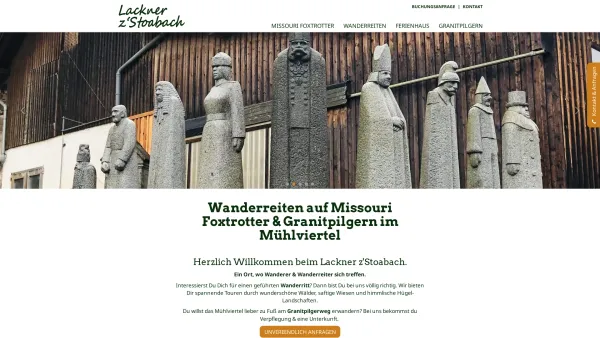 Website Screenshot: Peter Lackner - Wanderreithof Lackner im Mühlviertel > Missouri Foxtrotter - Date: 2023-06-23 12:07:33