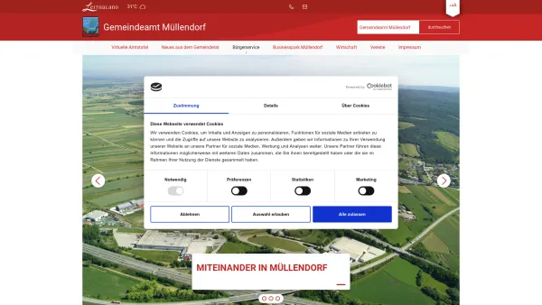 Website Screenshot: Müllendorf Eine Gemeinde stellt sich vor! - Willkommen in Gemeindeamt Müllendorf - Date: 2023-06-23 12:07:33