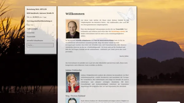 Website Screenshot: Mag. MÜLLER Bestattungundmehr - Willkommen - Bestattung Mag. Müller - Date: 2023-06-23 12:07:33