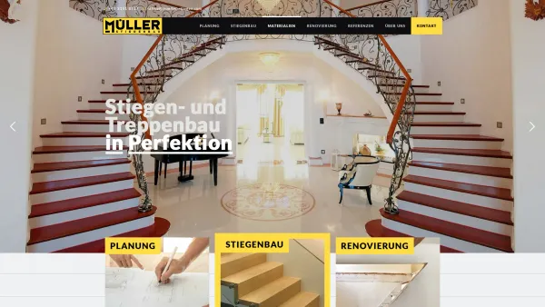 Website Screenshot: Franz Müller Co Müller-Stiegen - Stiegenbau Müller - Stiegen- und Treppenbau in Perfektion. - Date: 2023-06-15 16:02:34