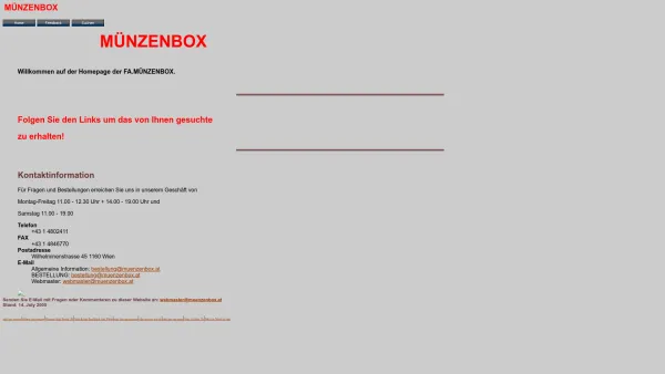Website Screenshot: Münzenbox - Home - Date: 2023-06-14 10:44:01
