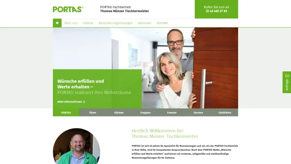 Website Screenshot: PORTAS Thomas Münzer - PORTAS Partner Thomas Münzer Tischlermeister - Treffen - Date: 2023-06-23 12:07:33