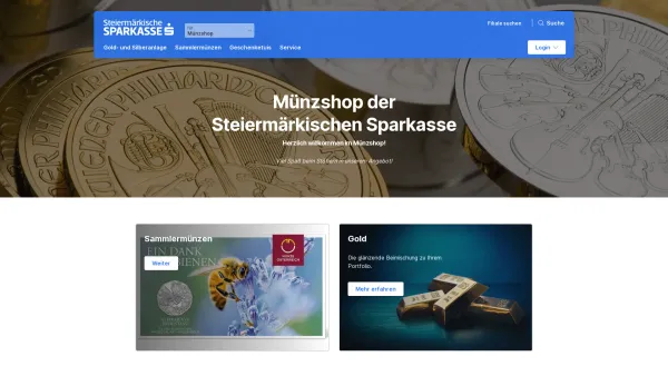 Website Screenshot: muenzshop.at Steiermärkische Bank und Sparkassen AG - Münzshop | Steiermärkische Sparkasse - Date: 2023-06-15 16:02:34