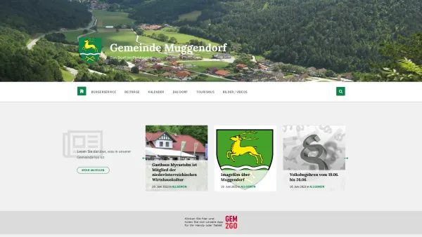 Website Screenshot: Gemeindeamt HerzlichMuggendorf! - Gemeinde Muggendorf – Das Dorf im Piestingtal - Date: 2023-06-23 12:07:33
