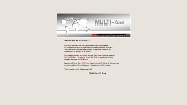 Website Screenshot: Multi-Line Handels GmbH - index - Date: 2023-06-14 10:44:01