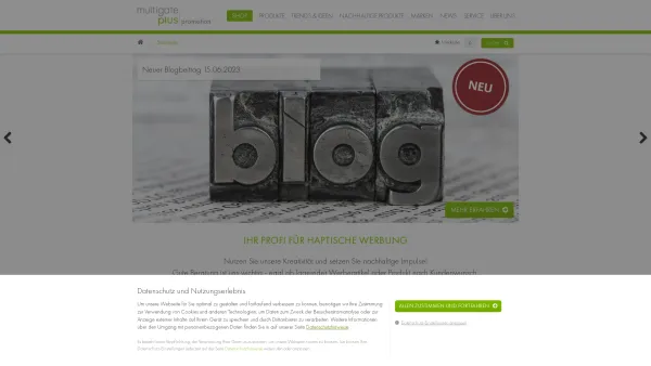 Website Screenshot: Multigate Plus GmbH - Startseite | MULTIGATE PLUS GmbH | Ihr Profi für haptische Werbung aus Österreich - Date: 2023-06-23 12:07:36