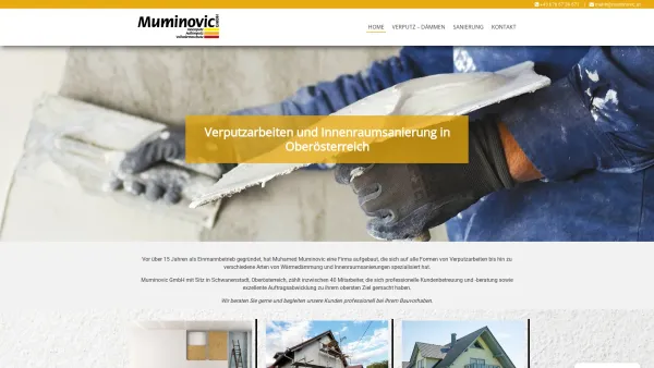 Website Screenshot: Muminovic GmbH - Mumonivic GmbH - Innenputz, Außenputz&Vollwärmeschutz aus Schwanenstadt - Date: 2023-06-23 12:07:36