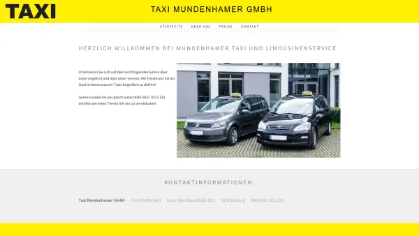 Website Screenshot: Restaurant Mundenhamer Der Treffpunkt am Mirabellplatz. - Taxi Mundenhamer Salzburg - Date: 2023-06-23 12:07:36
