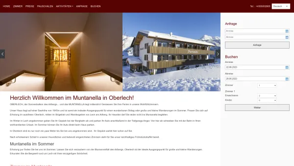 Website Screenshot: Pension Appartements Muntanella - | Muntanella - Date: 2023-06-23 12:07:36