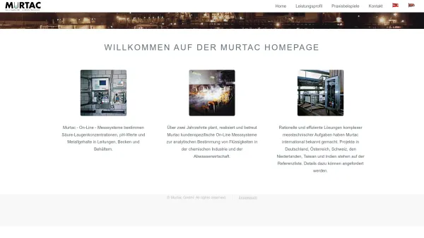 Website Screenshot: MURTAC Mess- und Regeltechnik, Analytische Chemie GmbH - Murtac - Date: 2023-06-14 10:36:55