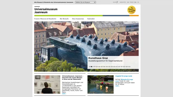 Website Screenshot: Universalmuseum Joanneum - 19 Museen und 1 Zoo in Graz und der Steiermark | Universalmuseum Joanneum GmbH - Date: 2023-06-23 12:07:36