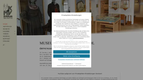 Website Screenshot: Museums und KulturvereSt. Johann Tirol - Museum St. Johann in Tirol | - Date: 2023-06-23 12:07:36