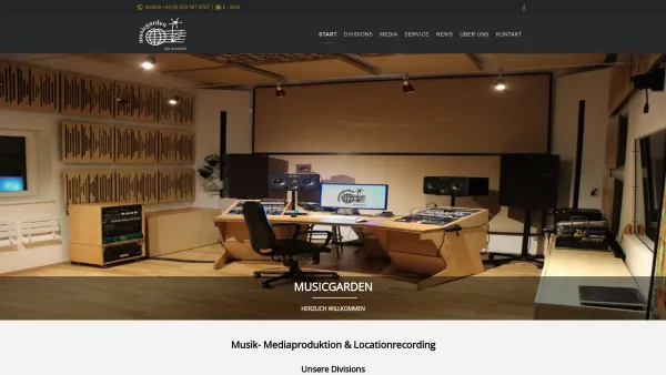 Website Screenshot: Tonstudio Musicgarden
Kurt Strohmeier - Musicgarden - Start - Date: 2023-06-14 10:44:01