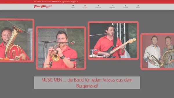 Website Screenshot: MUSIC MEN Hochzeitsmusik Tanzmusik Unterhaltungsmusik aus dem Burgenland - Musicmen – die Band für jeden Anlass – Musik für jeden Anlass - Date: 2023-06-23 12:07:36