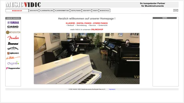 Website Screenshot: Herbert MusicVidic Vertrieb für Musikinstrumente - MUSIC VIDIC 2021 - Date: 2023-06-23 12:07:36