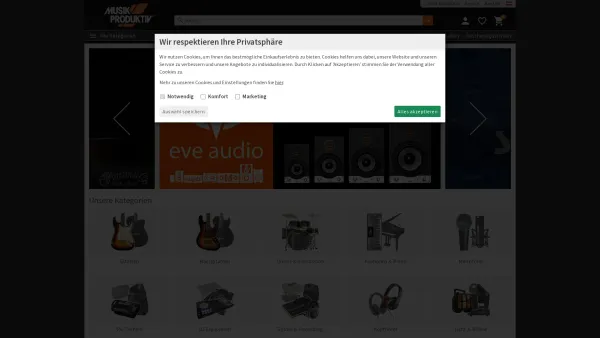 Website Screenshot: Musik-Produktiv Franchise Musik Produktiv - Musik Produktiv Österreich - Musikinstrumente online kaufen - Date: 2023-06-15 16:02:34