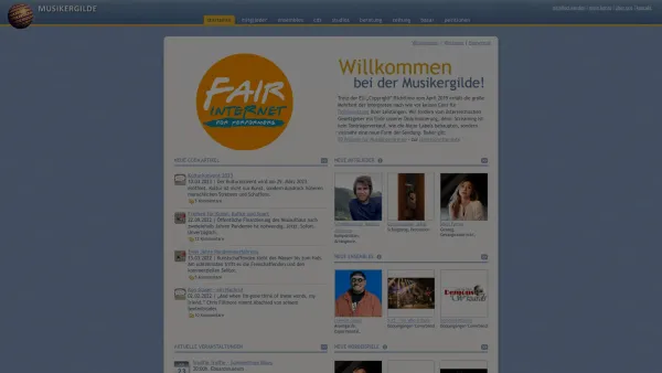 Website Screenshot: Musiker-Komponisten-Autorengilde Musikergilde - Musikergilde - startseite - Date: 2023-06-23 12:07:38