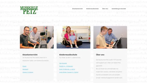 Website Screenshot: Musikschule Petz - Musikschule Petz - Date: 2023-06-14 10:44:04