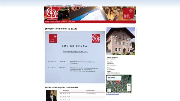 Website Screenshot: Tiroler Musikschulwerk Landesmusikschule Brixental - Tiroler Landesmusikschulen - Landesmusikschule Brixental - Date: 2023-06-14 10:44:01