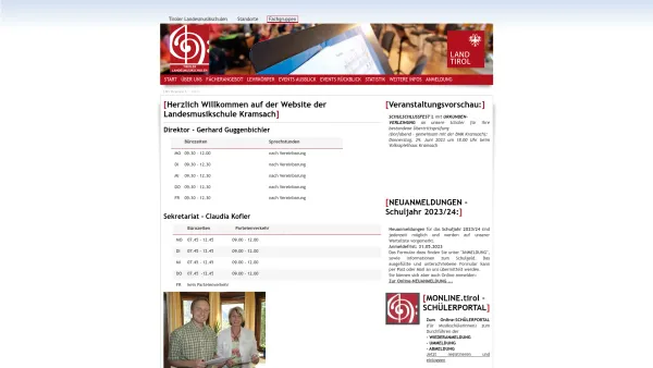 Website Screenshot: Tiroler Musikschulwerk Landesmusikschule Kramsach - Tiroler Landesmusikschulen - Landesmusikschule Kramsach - Date: 2023-06-23 12:07:38