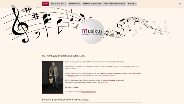 Website Screenshot: Musikus-J.E. Stadler - Wer nicht gut sitzt bläst keine guten Töne... - musikus4644s Webseite! - Date: 2023-06-23 12:07:38