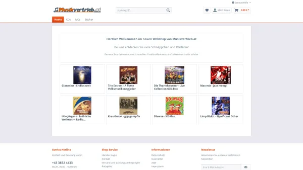 Website Screenshot: Webshop CD-Shop Audio Video CD DVD Filme Films Download Musik Livestream Vertrieb Tonstudio AST-Records AJS-Datentechnik - Musikvertrieb.at - Date: 2023-06-23 12:07:38