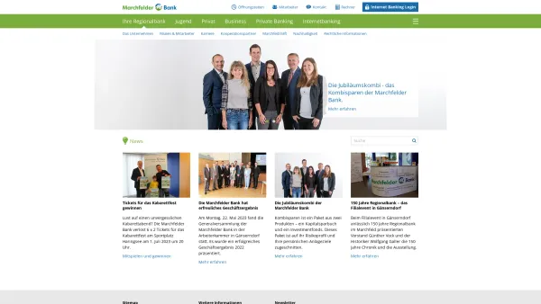 Website Screenshot: Marchfelder Volksbank Volksbank Vertrauen verbindet - Ihre Regionalbank | Marchfelder Bank - Date: 2023-06-23 12:07:39