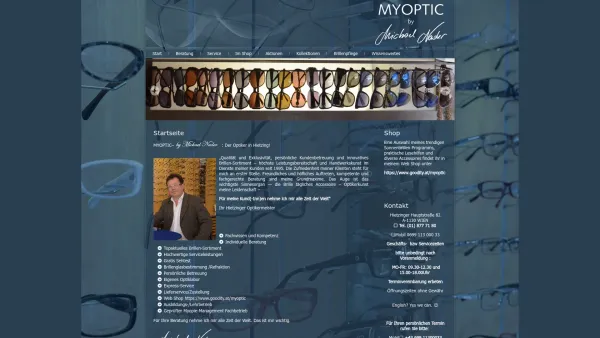 Website Screenshot: Myoptic M Y O P T I C Augenoptik Nader - ..:: MYOPTIC by Michael Nader ::.. Home - Date: 2023-06-23 12:07:39