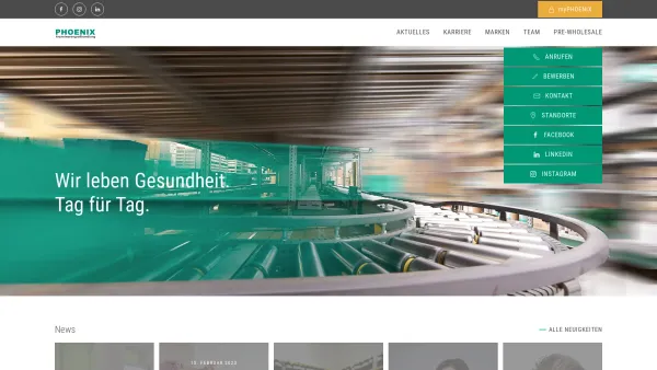 Website Screenshot: PHOENIX Arzneiwarengroßhandlung Gesellschaft m.b.H. - Unternehmen - PHOENIX Arzneiwarengroßhandlung GmbH - Date: 2023-06-23 12:07:39