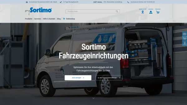 Website Screenshot: Sortimo GesmbH - Sortimo | Fahrzeugeinrichtungen & Services für mobile Arbeit - Date: 2023-06-15 16:02:34