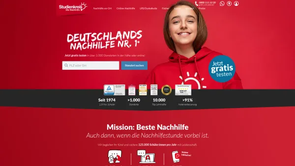 Website Screenshot: Studienkreise Österreich - Nachhilfe · Professionell & Individuell - Studienkreis.de - Date: 2023-06-23 12:07:41