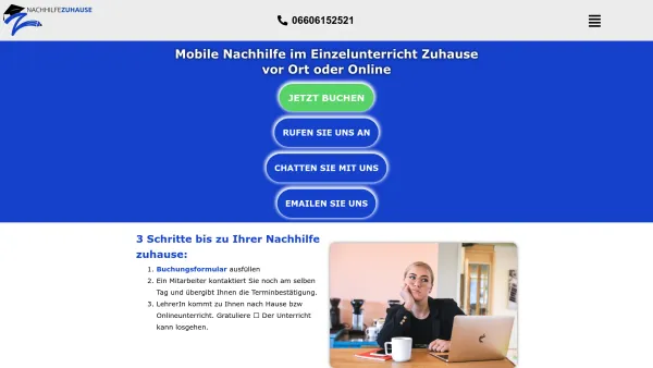Website Screenshot: NachhilfeZuhause.at - Nachhilfe im Einzelunterricht Zuhause - vor Ort oder Online - Date: 2023-06-14 10:36:50