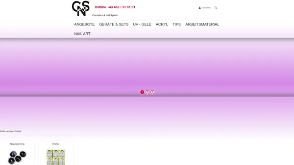 Website Screenshot: Ihr Nagelstudio im Internet. Informationen und Produkte zur Fingernagelkosmetik. Inklusive Online-Shop mit über 1000 Nagelkosmetik - CNS - Nagelkosmetik und Naildesign - Date: 2023-06-23 12:07:41