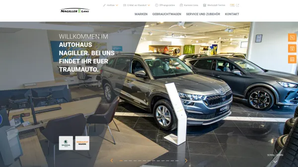 Website Screenshot: Autohaus Nagiller GmbH SKODA Vertragspartner - Autohaus Nagiller GmbH - Date: 2023-06-23 12:07:41