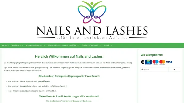 Website Screenshot: Nails and Lashes - Herzlich Willkommen auf Nails and Lashes! | Nails and Lashes - Date: 2023-06-23 12:07:41
