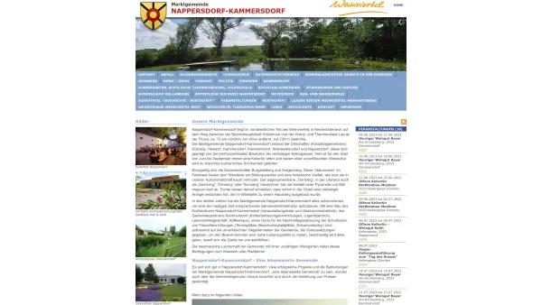 Website Screenshot: Marktgemeinde Nappersdorf Kammersdorf - Home - Date: 2023-06-14 10:44:04
