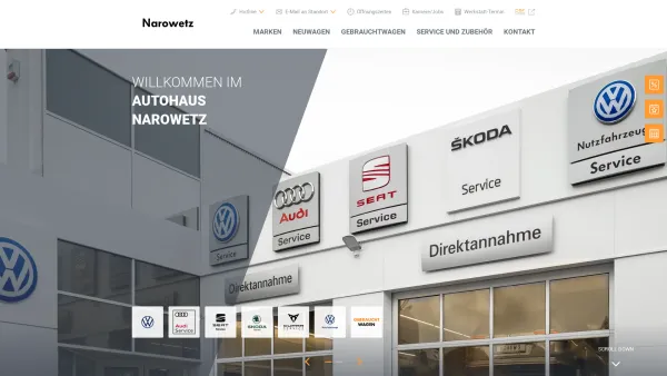 Website Screenshot: Autohaus Narowetz VW VWLNF AUDI SKODA GEBRAUCHTWAGEN - Narowetz G.m.b.H. - Date: 2023-06-14 10:44:04