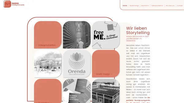 Website Screenshot: nasha Kreativagentur NÖ Grafik Design, Illustration & Video - NASHA Kreativagentur NÖ / Wien - Grafik Design, Illustration & Video - Date: 2023-06-26 10:26:34